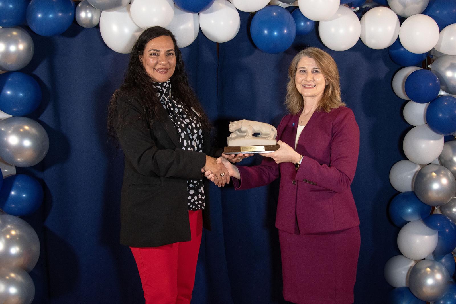 Rose Hernandez received the David Ford McFarland Award for Achievement in Materials