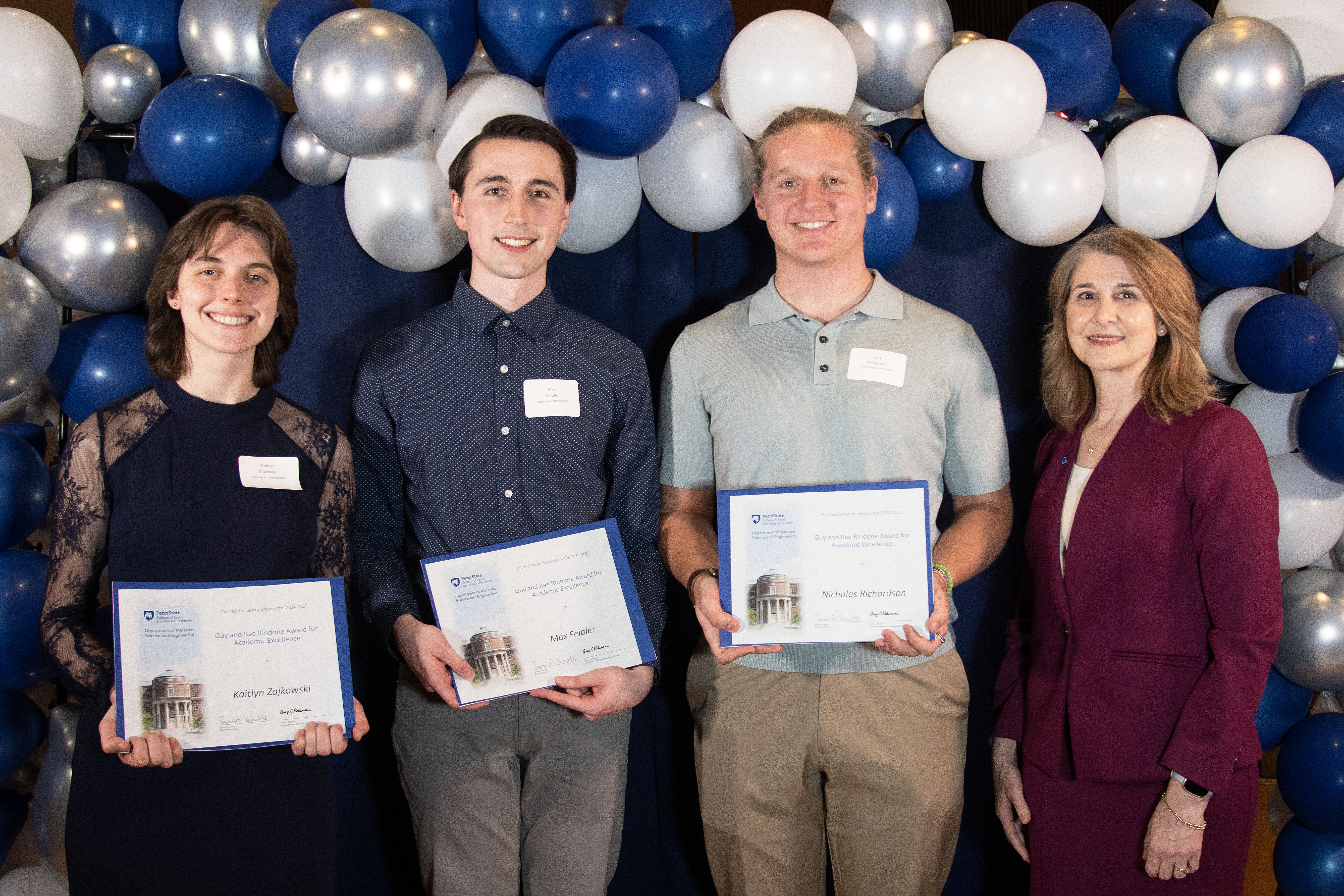 Winners from the 2025 Spring MatSE Awards Banquet