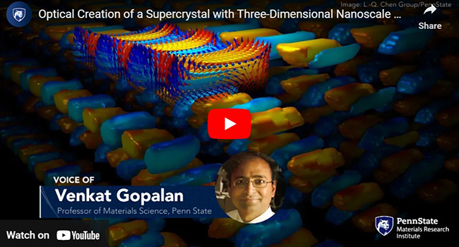 Optical Creation of a Supercrystal with Three-Dimensional Nanoscale Periodicity