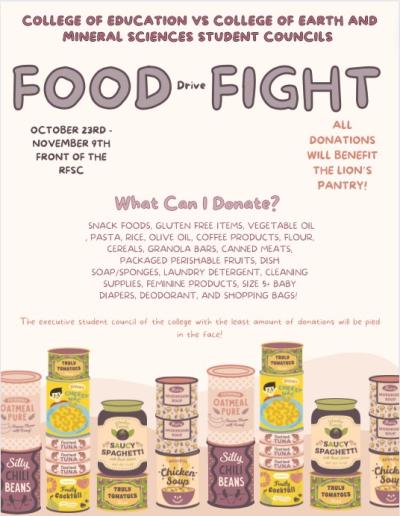 Food Drive Fight for Lion's Pantry
