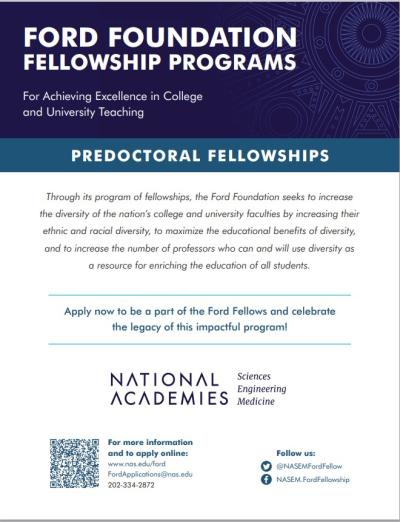 Ford Foundation Fellowship Programs Applications are Open