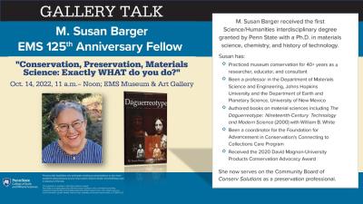 Gallery Talk - M. Susan Barger, EMS 125th Anniversary Fellow
