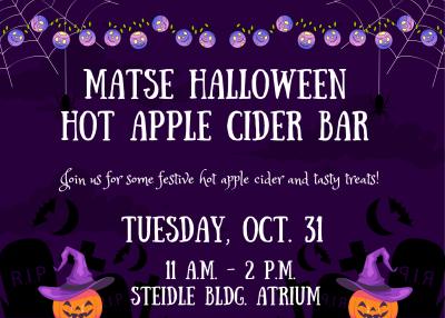 MatSE Halloween Hot Apple Cider Bar