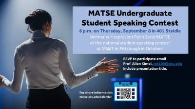 MATSE Undergraduate Student Speaking Content