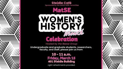 Steidle Café - Women's History Month Celebration