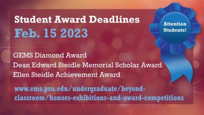 Student Award Deadlines